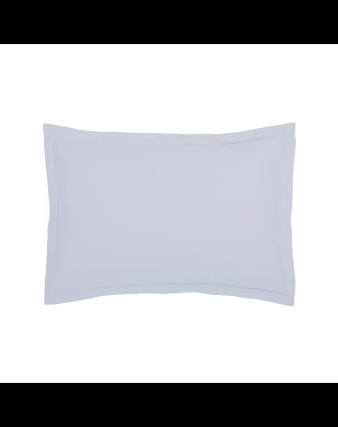 1 Baratta grauer schlichter Kissenbezug aus Baumwollsatin 01—2 x (50x70 cm)