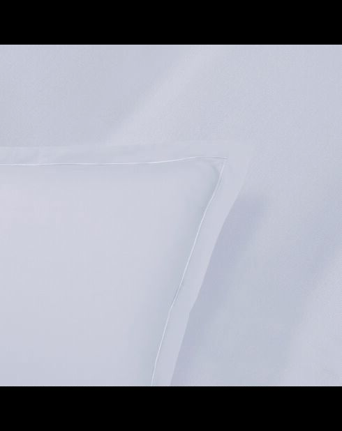 1 Baratta grauer schlichter Kissenbezug aus Baumwollsatin 01—2 x (50x70 cm)