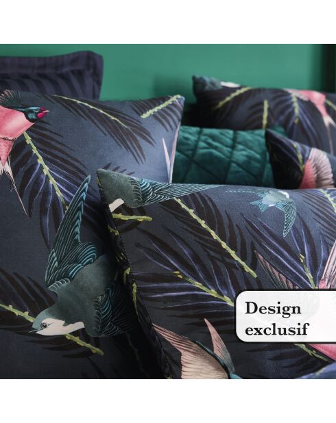 Kissenbezüge aus Baumwollsatin, 50 x 70 cm, Blau, Schwalben