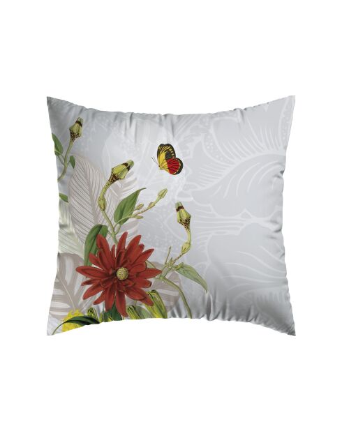 Jardin D'Hiver Kissenbezug aus Baumwollsatin, perlgrau, 63 x 63 cm