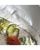 Jardin D'Hiver Kissenbezug aus Baumwollsatin, perlgrau, 63 x 63 cm