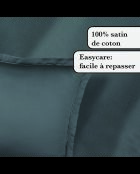 1 Baratta grauer schlichter Kissenbezug aus Baumwollsatin 02 — 2 x (50 x 70 cm)