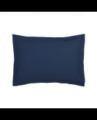 1 Kissenbezug aus Baumwollsatin, blau, einfarbig, 07-2x (50x70 cm)