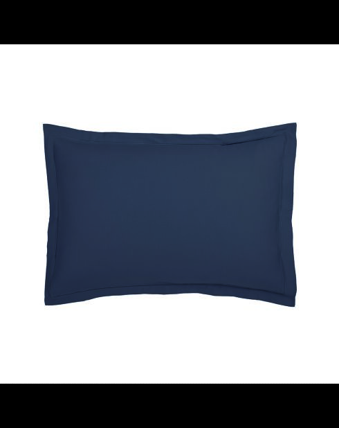 1 Kissenbezug aus Baumwollsatin, blau, einfarbig, 07-2x (50x70 cm)