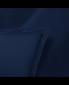 1 Kissenbezug aus Baumwollsatin, blau, einfarbig, 07-2x (50x70 cm)