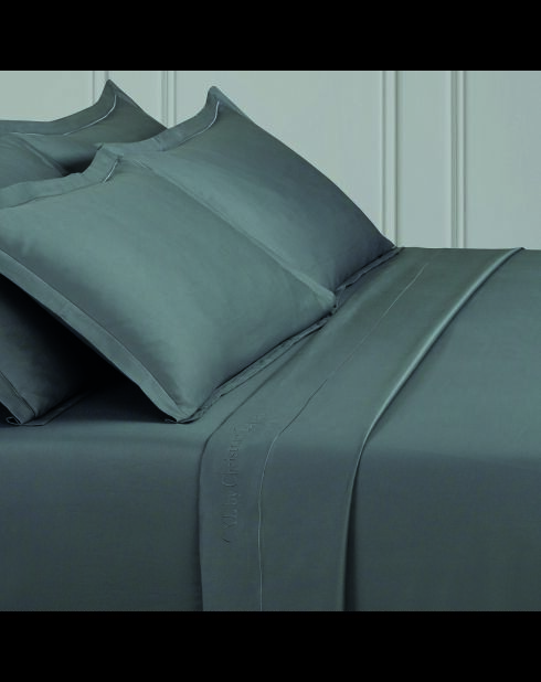 1 lenzuolo Baratta grigio in raso di cotone tinta unita 02