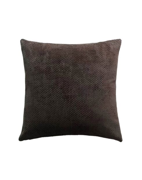 Fodera per cuscino Ava marrone lucido - 45x45 cm