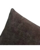 Fodera per cuscino Ava marrone lucido - 45x45 cm