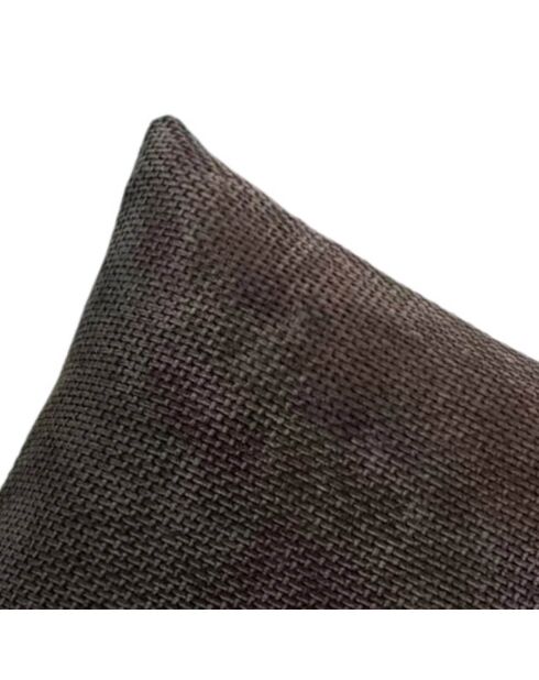 Fodera per cuscino Ava marrone lucido - 45x45 cm