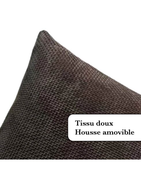 Fodera per cuscino Ava marrone lucido - 45x45 cm