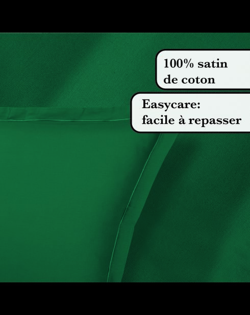 Einfarbiges Bettlaken aus Baumwollsatin 1 baratta vert 02