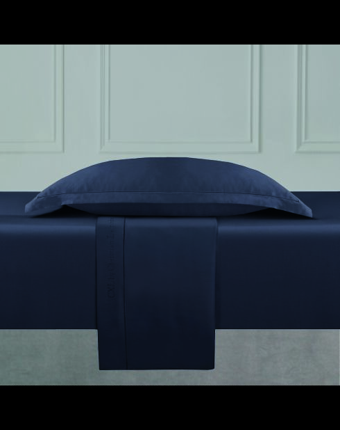 Bettlakenset aus schlichtem Baumwollsatin 1 Baratta blau 07 + 160x200x30 cm + 2x (63x63 cm)