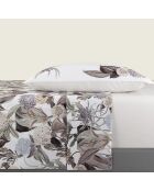 Ensemble de draps satin de coton Garden taupe - 150 x 290 cm