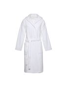 Peignoir avec capuche blanc