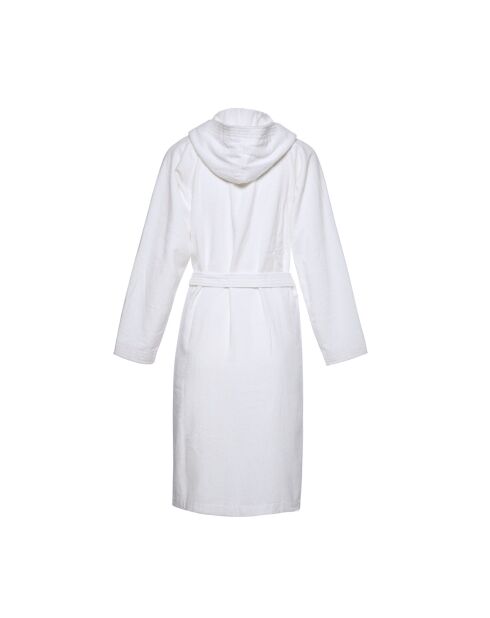Peignoir avec capuche blanc