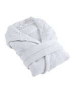 Peignoir avec capuche blanc