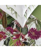 Set tuinlakens van katoensatijn, groen, 230 x 290 cm