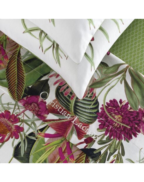 Set tuinlakens van katoensatijn, groen, 230 x 290 cm