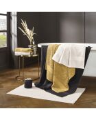 Juego de 2 toallas y 2 toallas de baño de color amarillo mostaza - 50x100 cm + 70x140 cm