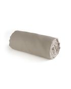 Drap-housse satin de coton uni taupe