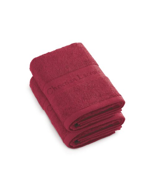 Set de 2 serviettes bordeaux - 2x(50x100 cm)
