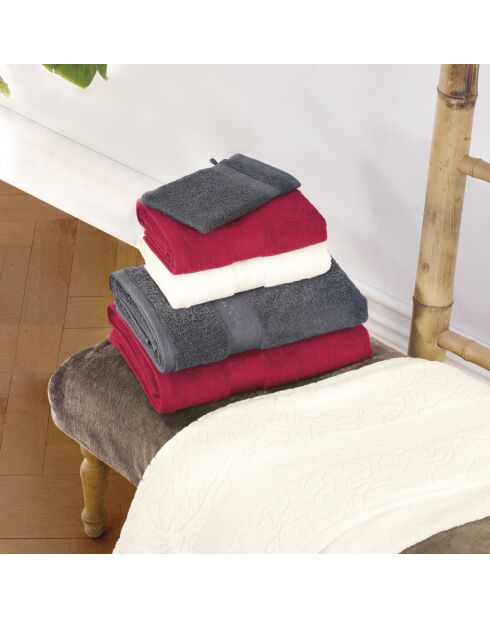 Set de 2 serviettes bordeaux - 2x(50x100 cm)