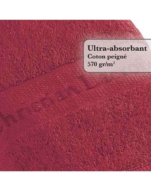 Set de 2 serviettes bordeaux - 2x(50x100 cm)