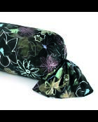 Custodia in cotone satinato Fiori pastello Nero - 43x210 cm