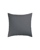 Taie d'oreiller satin de coton rayure tissé Jacquard gris foncé - 63x63 cm