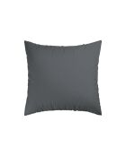 Taie d'oreiller satin de coton rayure tissé Jacquard gris foncé - 63x63 cm