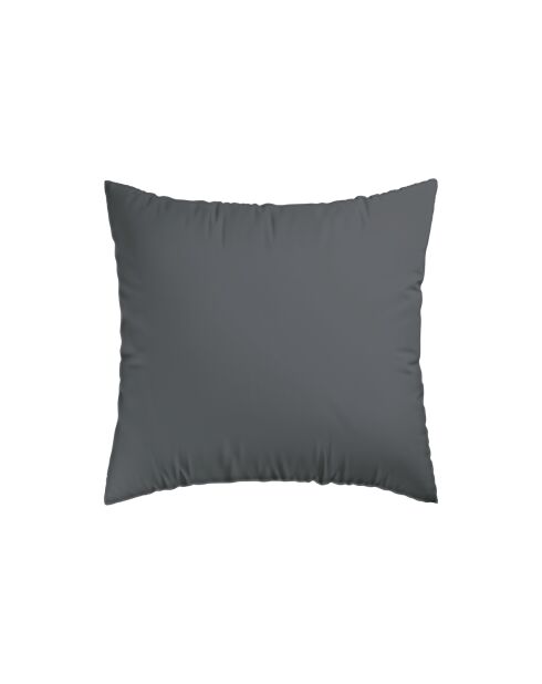 Taie d'oreiller satin de coton rayure tissé Jacquard gris foncé - 63x63 cm