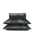 Bettlakenset Arles aus Baumwollsatin dunkelgrau + 160x200x30 cm + 2x (50x70 cm)