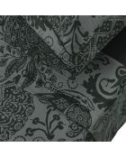 Bettlakenset Arles aus Baumwollsatin dunkelgrau + 160x200x30 cm + 2x (50x70 cm)