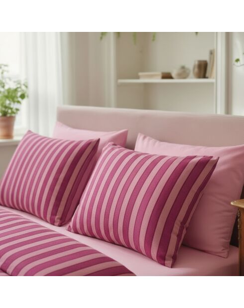 Kissenbezüge aus Baumwollsatin, 50 x 70 cm, Pink Beam, 2 Stück