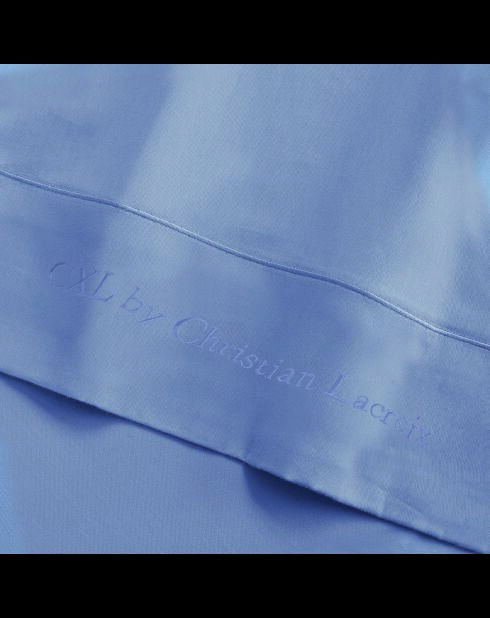 1 Baratta blaues schlichtes Bettlaken aus Baumwollsatin 02