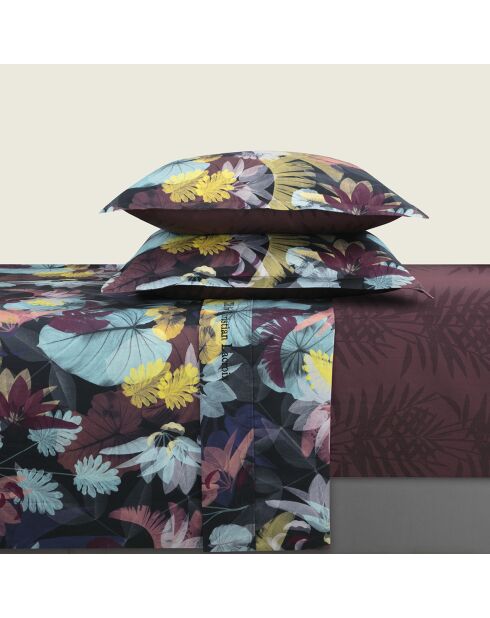 Tanzaniaanse pruimensatijnen lakenset + 2x (90x200x30 cm) + 2x (63x63 cm)