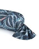 Custodia Calathea in raso di cotone blu scuro - 43x210 cm