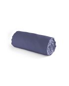 Drap-housse satin de coton uni bleu