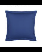 1 Kissenbezug aus Baumwollsatin, blau, einfarbig, 06—2 x (63 x 63 cm)