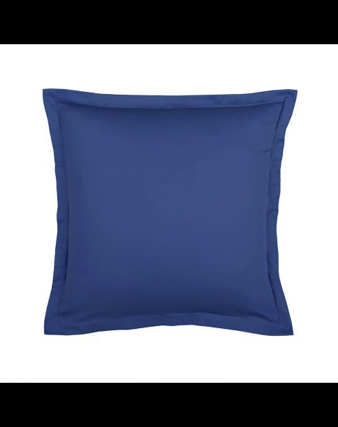 1 Kissenbezug aus Baumwollsatin, blau, einfarbig, 06—2 x (63 x 63 cm)