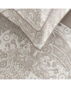 Arles taupe katoenen satijnen lakenset - 230x270 cm + 150x190/200x30 cm + 2x (50x75/80 cm)