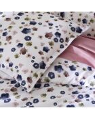 2 federe in raso di cotone bianco Exotic Flower - 63x63 cm