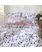 2 federe in raso di cotone bianco Exotic Flower - 63x63 cm