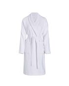 Peignoir avec col châle blanc