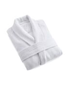 Peignoir avec col châle blanc