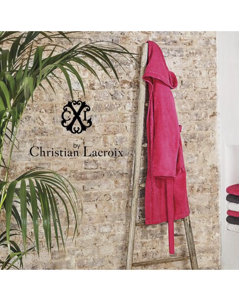 Peignoir avec capuche fuchsia