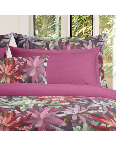 Lenzuolo piano Garden micro Baie Sauvage in raso di cotone