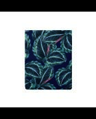 Lenzuolo piatto Calathea blu scuro in raso di cotone