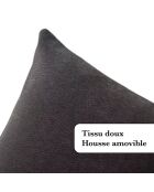 Funda de cojín Chloé gris oscuro - 45x45 cm