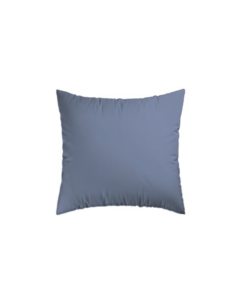 Blauer gestreifter Jacquard-Kissenbezug aus Baumwollsatin, 63 x 63 cm